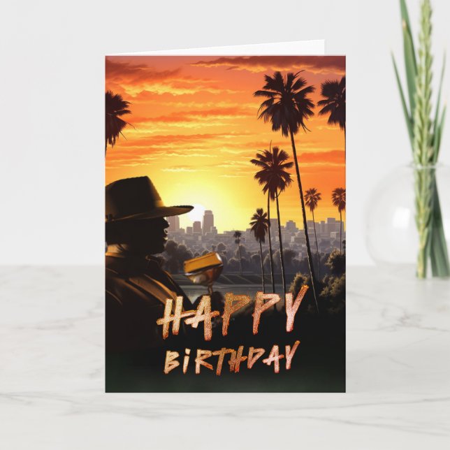 African American Men Birthday Card (Front)
