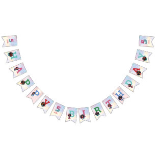 African American Mermaid 5Th Birthday Bunting Flags