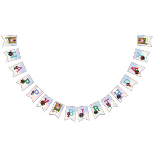 African American Mermaid 5Th Birthday Photo Bunting Flags