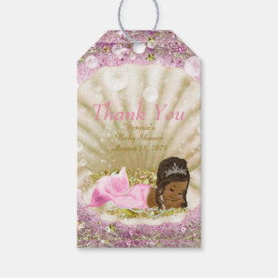 African American Mermaid Baby Shower Gift Tags