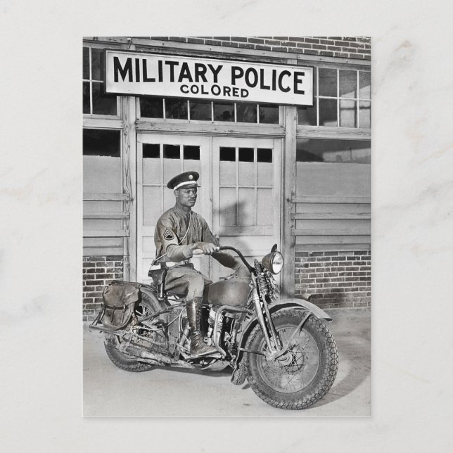 African American Military Police Postcard (Front)