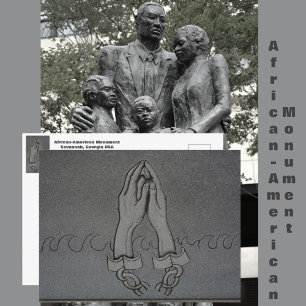 African-American Monument Savannah Georgia Postcard