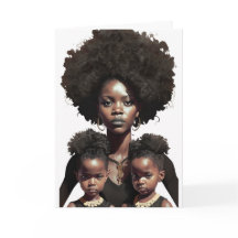 African-American Mother & Twins, Mothers Day
