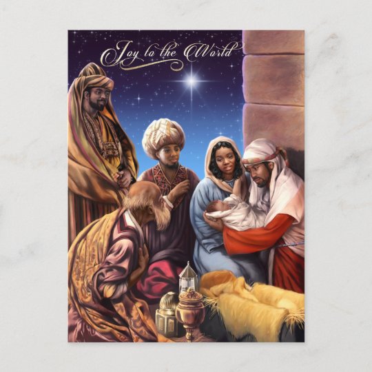 African American Nativity Art Christmas Postcards | Zazzle.ca