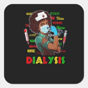 African American Nurse Black History Month Pride B Square Sticker