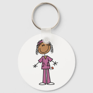 African American Nurse Keychain