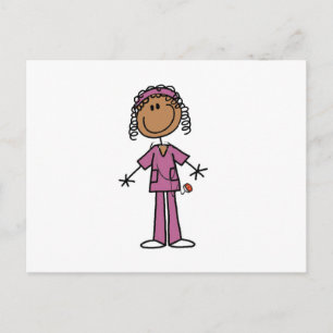 African American Nurse Postcard