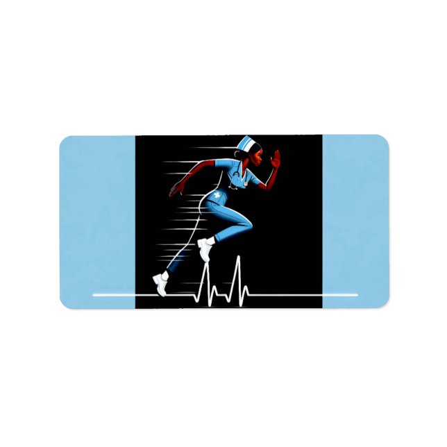 African American Nurse Pride: Elegant Return Addre Label (Front)