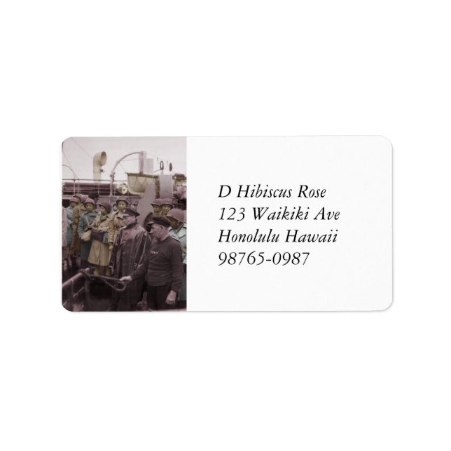 African American Nurses on Shipboard Label (Front)
