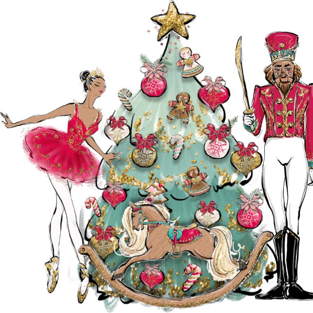African American Nutcracker Ballet Dance Christmas Wrapping Paper (Creator Uploaded)