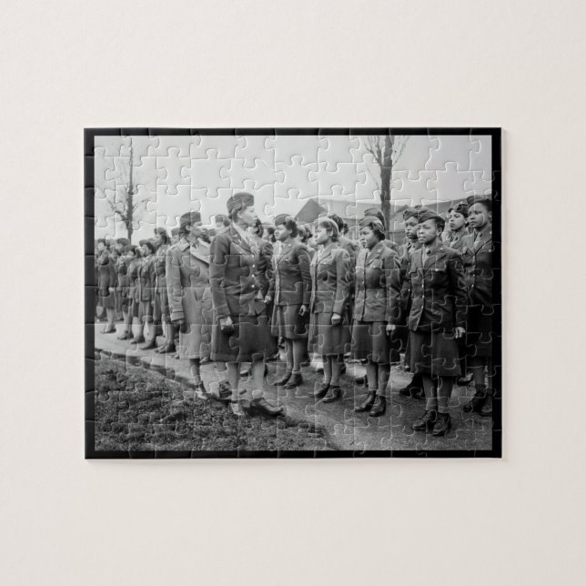 African American Office Inspects Troops Jigsaw Puzzle (Horizontal)