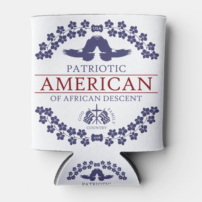 African American PATRIOT Can Cooler (Front)