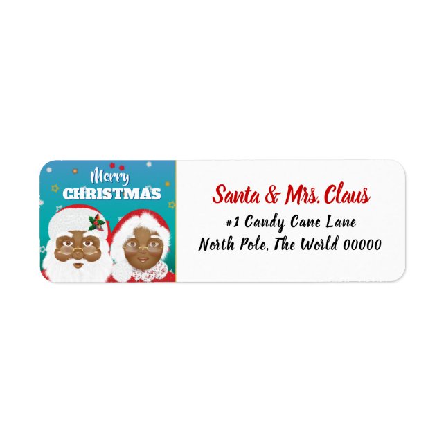 African American Père Noël et Mme Claus Christmas (Devant)