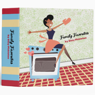 African American personalized recipe cookbook 3 Ri Binder