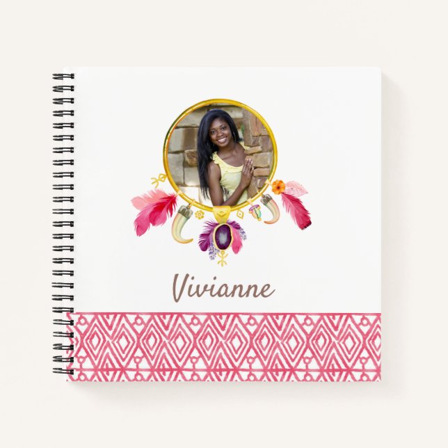 African American Personalized Spiral Notebook (Front)