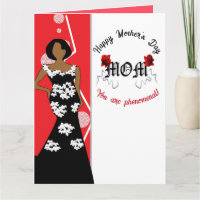 African American Phenomenal Mom Mother's Day Card