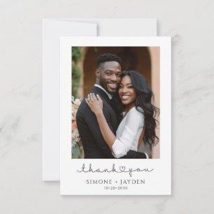 African American Photo Wedding Thank You Card