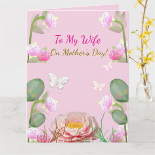 African American Pink Floral Mother's Day Card