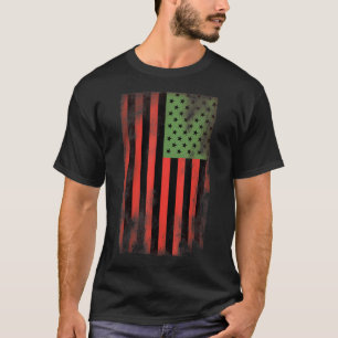 African American Pride Flag Pan African Green Red T-Shirt