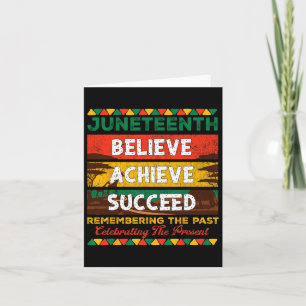 African American Pride Juneteenth Believe Achieve Card