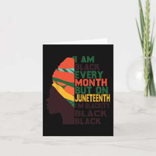 African American Pride Queen Black Month History  Card