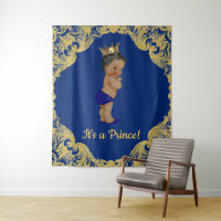 African American Prince Baby Shower Backdrop