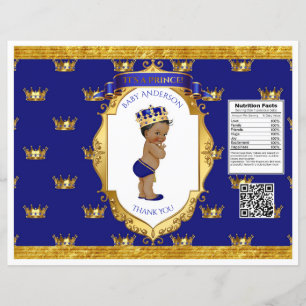 African American Prince Royal Blue Gold Chip Bag