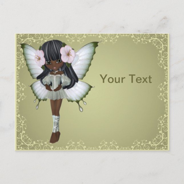 African American Princess Butterfly Postcard (Front)