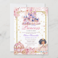 African American Princess Girl Castle Baby Shower