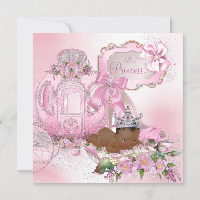 African American Princess Royal Baby Shower Invitation (Front)