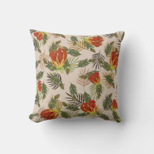 African American Print Throw Pillow