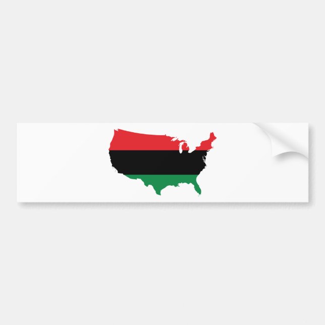 African American _ Red, Black & Green Colors Bumper Sticker (Front)