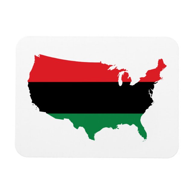 African American _ Red, Black & Green Colours Magnet (Horizontal)