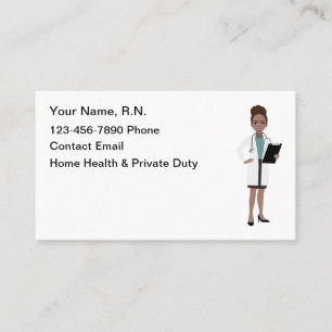 African American Registered Nurse Medical  Business Card
