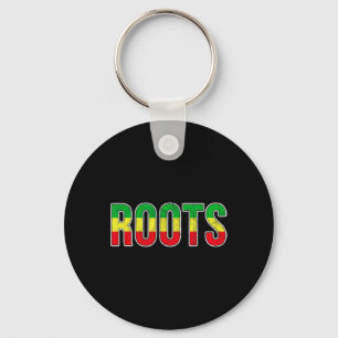 African American Roots Flag - Black History Pride Keychain