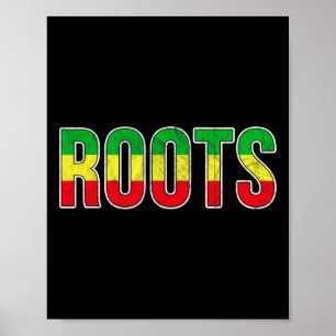 African American Roots Flag - Black History Pride  Poster