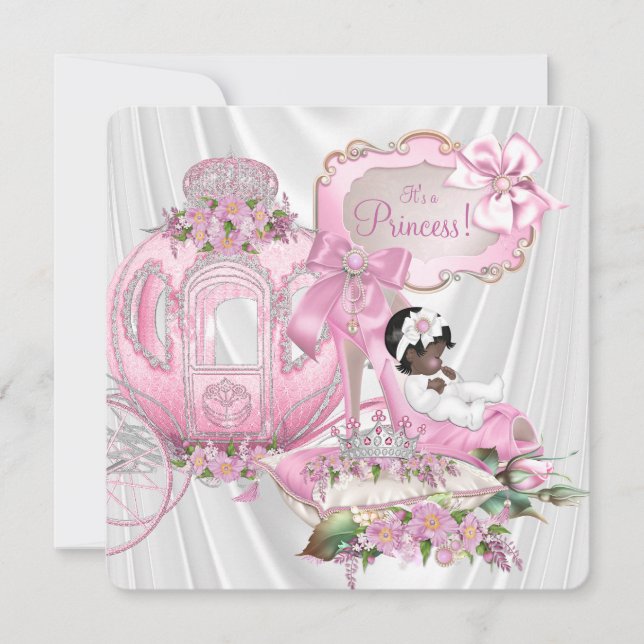 African American Royal Princess Baby Shower Invitation (Front)