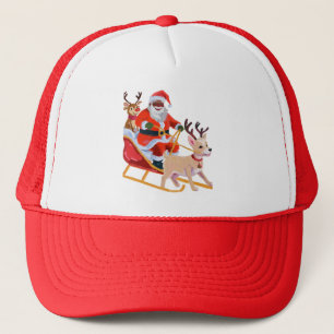 African american santa and friends trucker hat