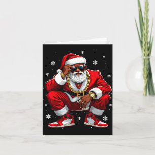 African American Santa Christmas Black Xmas Women  Card