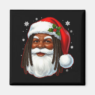 African American Santa Christmas Cool Black X-mas Magnet