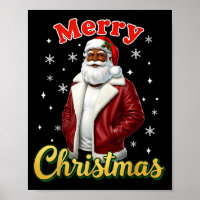 African American Santa Christmas Cool Black X-mas 