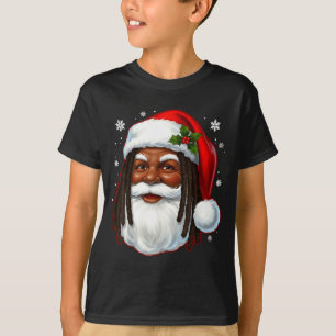 African American Santa Christmas Cool Black X-mas  T-Shirt