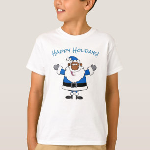 African American Santa Christmas Hanukkah Kwanzaa T-Shirt