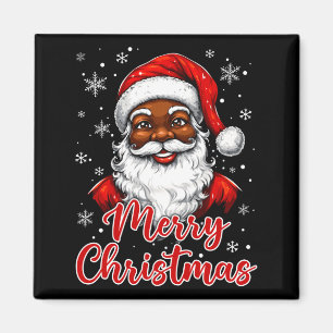 African American Santa Christmas Vintage Afro Blac Magnet