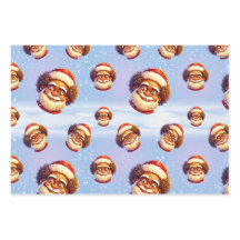 African American Santa Christmas Wrapping Paper