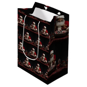 African American Santa Claus Candy Medium Gift Bag