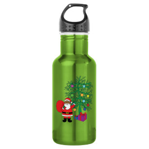 African American Santa Claus Christmas Family 532 Ml Water Bottle