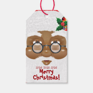 African American Santa Claus Christmas Holiday Gift Tags