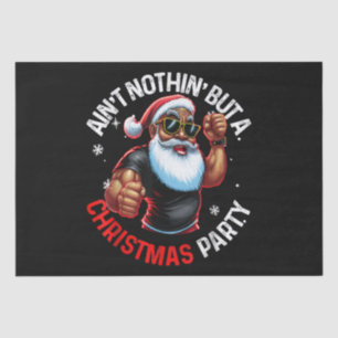 African American Santa Claus Christmas Pajama Tissue Paper
