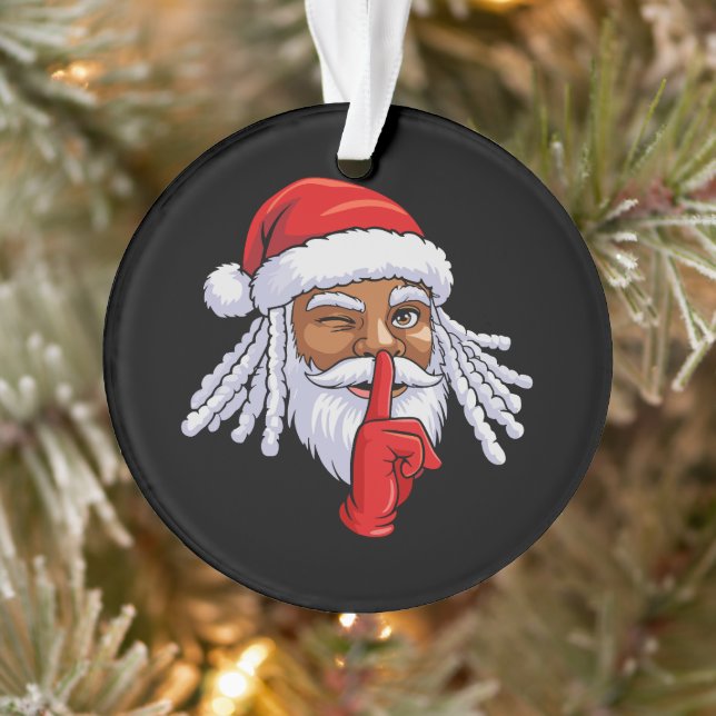 African American Santa Claus Christmas Party Decor Ornament (Tree)